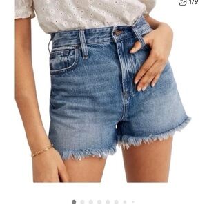 Madewell Perfect Jean Shorts Frayed Hem Denim Size 28